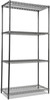 A Picture of product ALE-SW503618BA Alera® Black Anthracite Wire Shelving Kit Starter Four-Shelf, 36w x 18d 72h,