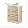 A Picture of product HON-S42ABCL HON® Brigade® Metal Bookcases Bookcase, Three-Shelf, 34.5w x 12.63d 41h, Putty