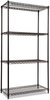 A Picture of product ALE-SW503618BL Alera® NSF Certified Industrial Heavy-Duty Wire Shelving Starter Kit Four-Shelf 36w x 18d 72h, Black