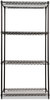 A Picture of product ALE-SW503618BL Alera® NSF Certified Industrial Heavy-Duty Wire Shelving Starter Kit Four-Shelf 36w x 18d 72h, Black