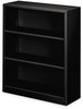 A Picture of product HON-S42ABCP HON® Brigade® Metal Bookcases Bookcase, Three-Shelf, 34.5w x 12.63d 41h, Black