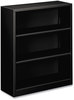 A Picture of product HON-S42ABCP HON® Brigade® Metal Bookcases Bookcase, Three-Shelf, 34.5w x 12.63d 41h, Black