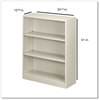 A Picture of product HON-S42ABCQ HON® Brigade® Metal Bookcases Bookcase, Three-Shelf, 34.5w x 12.63d 41h, Light Gray