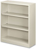 A Picture of product HON-S42ABCQ HON® Brigade® Metal Bookcases Bookcase, Three-Shelf, 34.5w x 12.63d 41h, Light Gray