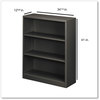 A Picture of product HON-S42ABCS HON® Brigade® Metal Bookcases Bookcase, Three-Shelf, 34.5w x 12.63d 41h, Charcoal