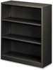 A Picture of product HON-S42ABCS HON® Brigade® Metal Bookcases Bookcase, Three-Shelf, 34.5w x 12.63d 41h, Charcoal