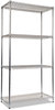 A Picture of product ALE-SW503618SR Alera® NSF Certified Industrial Heavy-Duty Wire Shelving Starter Kit Four-Shelf 36w x 18d 72h, Silver