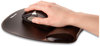 A Picture of product FEL-9112101 Fellowes® Gel Crystals™ Wrist Supports Mouse Pad with Rest, 7.87 x 9.18, Black