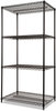 A Picture of product ALE-SW503624BL Alera® NSF Certified Industrial Heavy-Duty Wire Shelving Starter Kit Four-Shelf 36w x 24d 72h, Black