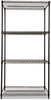 A Picture of product ALE-SW503624BL Alera® NSF Certified Industrial Heavy-Duty Wire Shelving Starter Kit Four-Shelf 36w x 24d 72h, Black