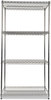 A Picture of product ALE-SW503624SR Alera® NSF Certified Industrial Heavy-Duty Wire Shelving Starter Kit Four-Shelf 36w x 24d 72h, Silver