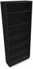 A Picture of product HON-S82ABCP HON® Brigade® Metal Bookcases Bookcase, Six-Shelf, 34.5w x 12.63d 81.13h, Black