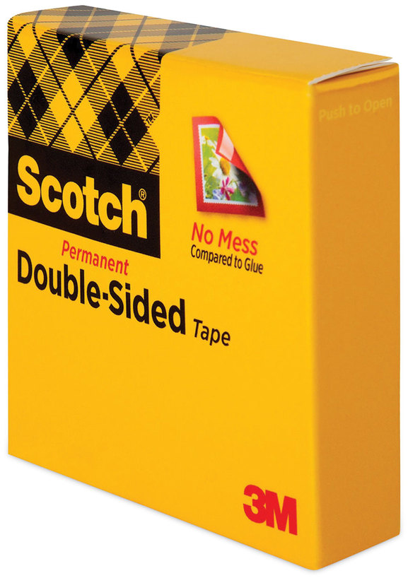 Scotch 665 Double Sided Tape, 1/2 x 900, 1 Core, 1-Roll