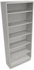 A Picture of product HON-S82ABCQ HON® Brigade® Metal Bookcases Bookcase, Six-Shelf, 34.5w x 12.63d 81.13h, Light Gray