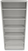 A Picture of product HON-S82ABCQ HON® Brigade® Metal Bookcases Bookcase, Six-Shelf, 34.5w x 12.63d 81.13h, Light Gray