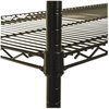 A Picture of product ALE-SW504818BL Alera® NSF Certified Industrial Heavy-Duty Wire Shelving Starter Kit Four-Shelf 48w x 18d 72h, Black