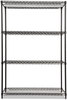 A Picture of product ALE-SW504818BL Alera® NSF Certified Industrial Heavy-Duty Wire Shelving Starter Kit Four-Shelf 48w x 18d 72h, Black