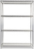 A Picture of product ALE-SW504818SR Alera® NSF Certified Industrial Heavy-Duty Wire Shelving Starter Kit Four-Shelf 48w x 18d 72h, Silver