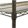 A Picture of product ALE-SW504824BA Alera® Black Anthracite Wire Shelving Kit Starter Four-Shelf, 48w x 24d 72h,