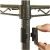 A Picture of product ALE-SW504824BA Alera® Black Anthracite Wire Shelving Kit Starter Four-Shelf, 48w x 24d 72h,