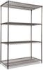 A Picture of product ALE-SW504824BA Alera® Black Anthracite Wire Shelving Kit Starter Four-Shelf, 48w x 24d 72h,