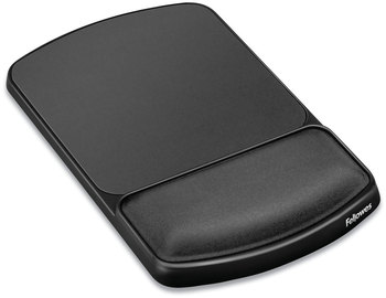 Fellowes® Gel Wrist Supports Mouse Pad with Rest, 6.25 x 10.12, Graphite/Platinum