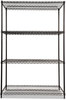 A Picture of product ALE-SW504824BL Alera® NSF Certified Industrial Heavy-Duty Wire Shelving Starter Kit Four-Shelf 48w x 24d 72h, Black