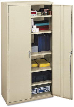HON® Brigade® Assembled Storage Cabinet 36w x 18.13d 71.75h, Putty