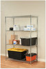 A Picture of product ALE-SW504824SR Alera® NSF Certified Industrial Heavy-Duty Wire Shelving Starter Kit Four-Shelf 48w x 24d 72h, Silver