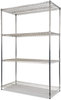 A Picture of product ALE-SW504824SR Alera® NSF Certified Industrial Heavy-Duty Wire Shelving Starter Kit Four-Shelf 48w x 24d 72h, Silver