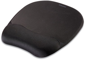 Fellowes® Memory Foam Wrist Rest Mouse Pad with 7.93 x 9.25, Black
