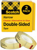 A Picture of product MMM-6652 Scotch® Double-Sided Tape 1" Core, 0.5" x 75 ft, Clear, 2/Pack