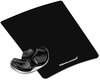 A Picture of product FEL-9180701 Fellowes® Palm and Wrist Supports with Microban® Protection Gel Gliding Support Mouse Pad, 9 x 11, Black