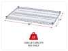 A Picture of product ALE-SW583624SR Alera® Extra Wire Shelves Industrial Shelving 36w x 24d, Silver, 2 Shelves/Carton