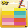 A Picture of product MMM-67010AB Post-it® Page Markers Flag Assorted Bright Colors, 50 Sheets/Pad, 10 Pads/Pack