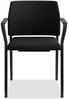 A Picture of product HON-SGS6FBC10C HON® Accommodate® Series Guest Chair with Arms, Fabric Upholstery, 23.25" x 22.25" 32", Black Seat/Back, Charblack Legs, 2/Carton