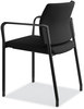 A Picture of product HON-SGS6FBC10C HON® Accommodate® Series Guest Chair with Arms, Fabric Upholstery, 23.25" x 22.25" 32", Black Seat/Back, Charblack Legs, 2/Carton