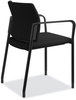 A Picture of product HON-SGS6FBC10C HON® Accommodate® Series Guest Chair with Arms, Fabric Upholstery, 23.25" x 22.25" 32", Black Seat/Back, Charblack Legs, 2/Carton