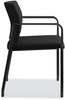 A Picture of product HON-SGS6FBC10C HON® Accommodate® Series Guest Chair with Arms, Fabric Upholstery, 23.25" x 22.25" 32", Black Seat/Back, Charblack Legs, 2/Carton