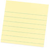 A Picture of product MMM-67512SSCP Post-it® Notes Super Sticky Ruled Pads in Cabinet Pack. 4 X 4 in. Canary Yellow. 90 sheets/pad, 12 pads/pack.