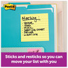 A Picture of product MMM-6756SSCY Post-it® Notes Super Sticky Pads in Canary Yellow Note Ruled, 4" x 90 Sheets/Pad, 6 Pads/Pack