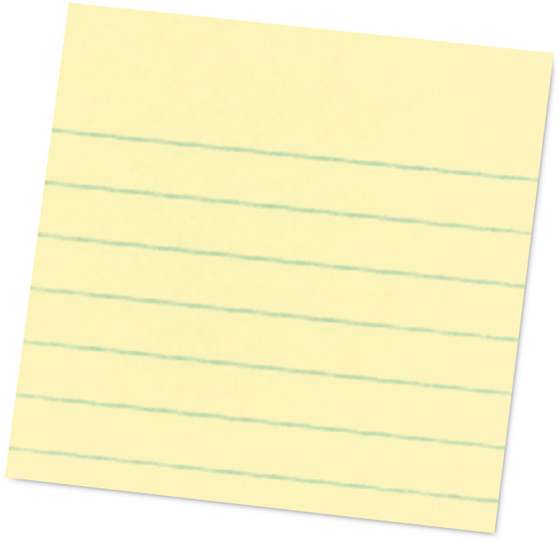 Post-it® Notes Super Sticky Pads in Canary Yellow, Note Ruled, 4