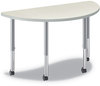 A Picture of product HON-SH3060ENB9K HON® Build™ Half Round Shape Table Top 60w x 30d, Silver Mesh