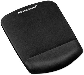 Fellowes® PlushTouch™ Wrist Rest with FoamFusion™ Technology Mouse Pad 7.25 x 9.37, Black