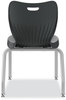 A Picture of product HON-SL4L16ELAP HON® SmartLink Four-Leg Chair Up to 275 lb, 16" Seat Height, Lava Seat/Back, Platinum Base, 4/Carton, Ships in 7-10 Bus Days