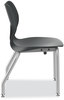 A Picture of product HON-SL4L16ELAP HON® SmartLink Four-Leg Chair Up to 275 lb, 16" Seat Height, Lava Seat/Back, Platinum Base, 4/Carton, Ships in 7-10 Bus Days