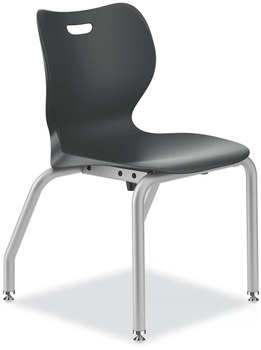 HON® SmartLink Four-Leg Chair Up to 275 lb, 16" Seat Height, Lava Seat/Back, Platinum Base, 4/Carton, Ships in 7-10 Bus Days