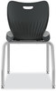 A Picture of product HON-SL4L18ELAP HON® SmartLink Four-Leg Chair Supports Up to 275 lb, 18" Seat Height, Lava Seat/Back, Platinum Base, Ships in 7-10 Business Days