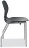 A Picture of product HON-SL4L18ELAP HON® SmartLink Four-Leg Chair Supports Up to 275 lb, 18" Seat Height, Lava Seat/Back, Platinum Base, Ships in 7-10 Business Days