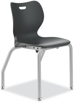 HON® SmartLink Four-Leg Chair Supports Up to 275 lb, 18" Seat Height, Lava Seat/Back, Platinum Base, Ships in 7-10 Business Days